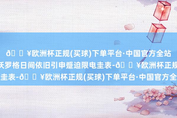 🔥欧洲杯正规(买球)下单平台·中国官方全站哈尔科夫地区和克里沃罗格日间依旧引申蹙迫限电圭表-🔥欧洲杯正规(买球)下单平台·中国官方全站