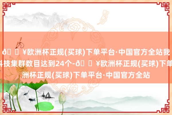 🔥欧洲杯正规(买球)下单平台·中国官方全站我国领有的行家百强科技集群数目达到24个-🔥欧洲杯正规(买球)下单平台·中国官方全站