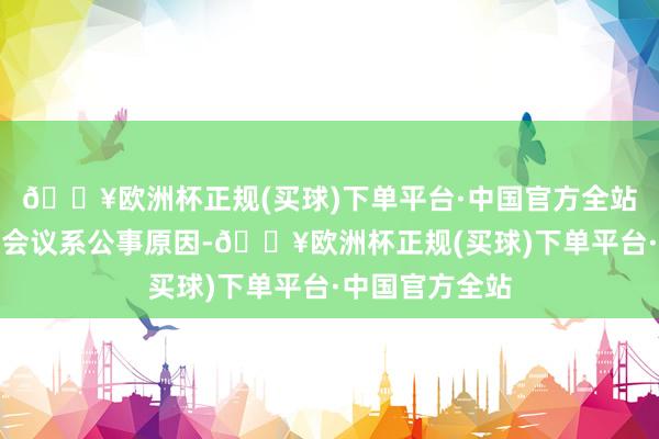 🔥欧洲杯正规(买球)下单平台·中国官方全站董事长未出席会议系公事原因-🔥欧洲杯正规(买球)下单平台·中国官方全站