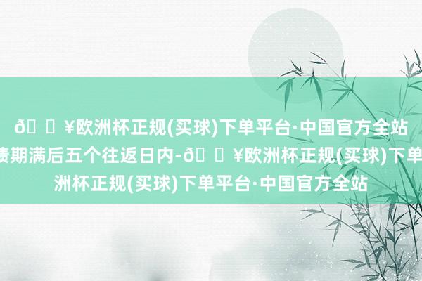 🔥欧洲杯正规(买球)下单平台·中国官方全站在本次刊行的可转债期满后五个往返日内-🔥欧洲杯正规(买球)下单平台·中国官方全站