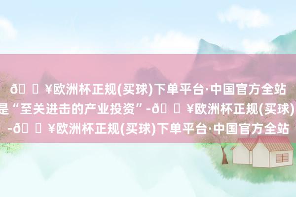 🔥欧洲杯正规(买球)下单平台·中国官方全站好意思国进行补贴即是“至关进击的产业投资”-🔥欧洲杯正规(买球)下单平台·中国官方全站