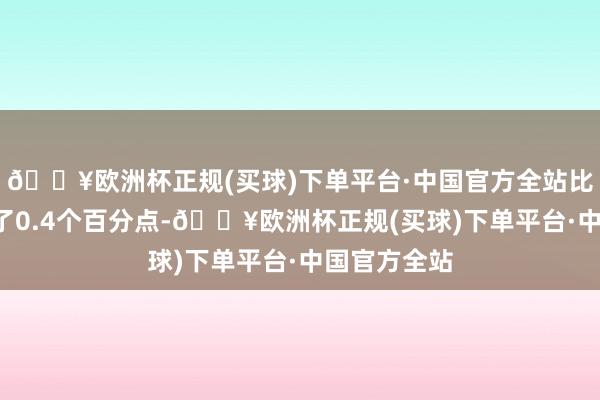 🔥欧洲杯正规(买球)下单平台·中国官方全站比3月份回升了0.4个百分点-🔥欧洲杯正规(买球)下单平台·中国官方全站