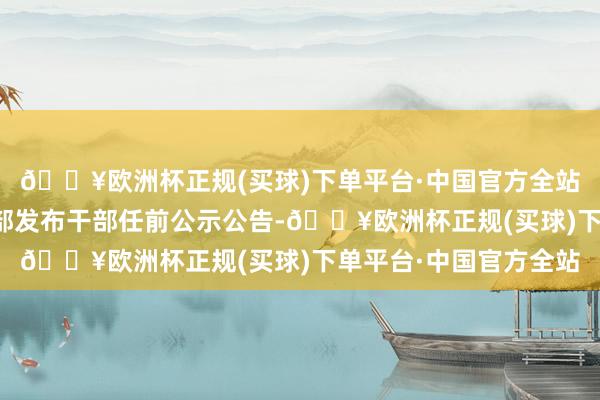 🔥欧洲杯正规(买球)下单平台·中国官方全站中共马鞍山市委组织部发布干部任前公示公告-🔥欧洲杯正规(买球)下单平台·中国官方全站