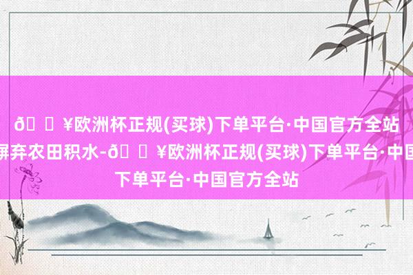 🔥欧洲杯正规(买球)下单平台·中国官方全站当地加速摒弃农田积水-🔥欧洲杯正规(买球)下单平台·中国官方全站