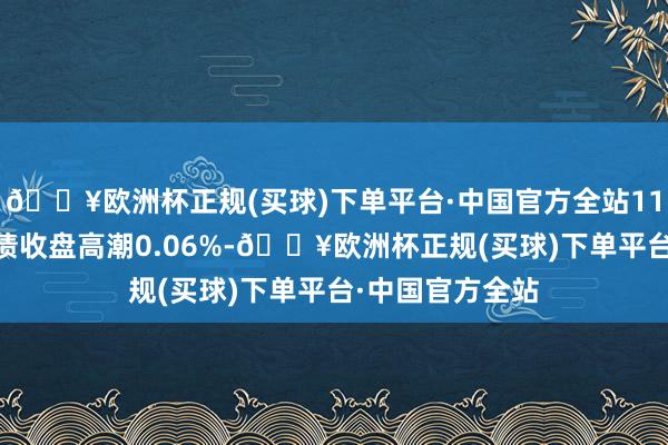 🔥欧洲杯正规(买球)下单平台·中国官方全站11月19日游族转债收盘高潮0.06%-🔥欧洲杯正规(买球)下单平台·中国官方全站