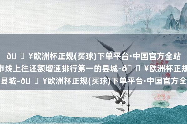 🔥欧洲杯正规(买球)下单平台·中国官方全站巧家县跃升成为昭通市线上往还额增速排行第一的县城-🔥欧洲杯正规(买球)下单平台·中国官方全站